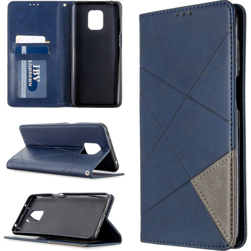 4U Sky Geometrik Desen Xiaomi Redmi Için Otomatik Absorlanmış Deri Kabuk Kılıfı Not 9 Pro/not 9 Pro Max/not 9s-Blue (Yurt Dışından) - Mavi Cep Telefonu Kılıfı Fiyatı