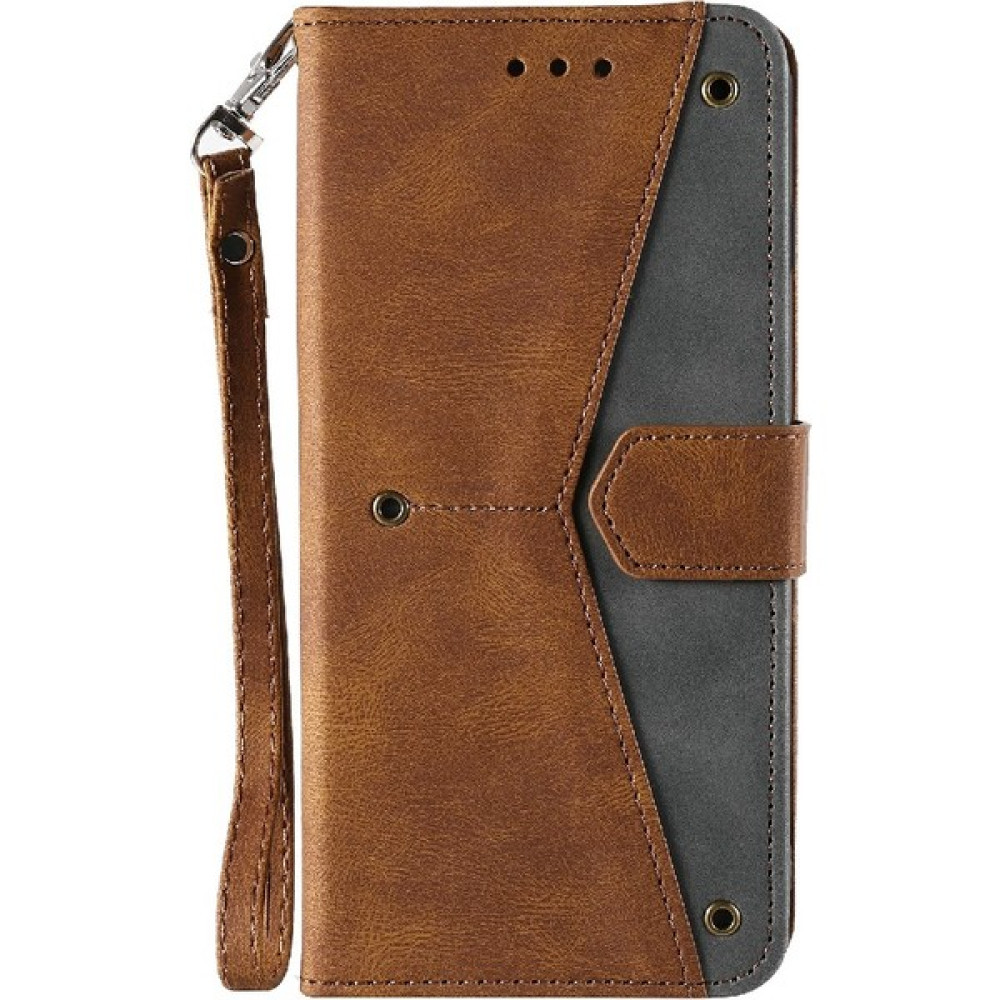 4U Sky Perçin Dekor Cilt Duygu Birleştirme Deri Cüzdan Xiaomi Mi Için Koruyucu Kapak 11 Lite 4g/5g/11 Lite 5g Ne-Brown (Yurt Dışından) - Kahverengi Cep Telefonu Kılıfı Fiyatı