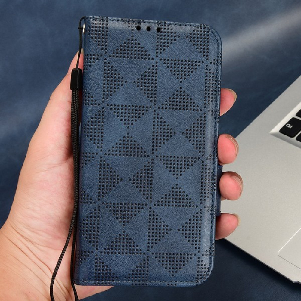 4U Sky Xiaomi Redmi Için Anti-Çizgi Telefon Kapağı Not 12 Pro 5g/not 12 Pro Speed ​​5g/poco X5 Pro 5g, Şok Geçirmez Pu Deri Baskılı Üçgen Desen Fli... Cep Telefonu Kılıfı Fiyatı
