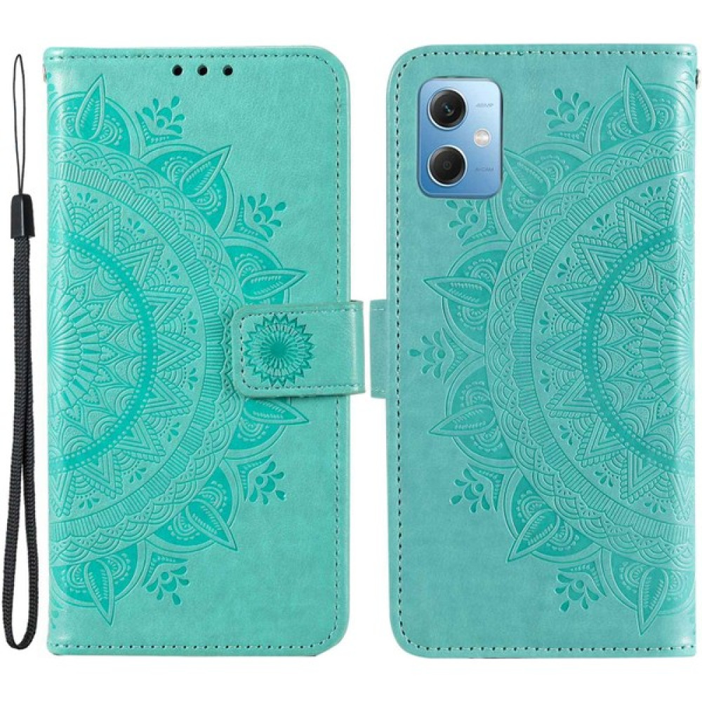 4U Sky Xiaomi Redmi Için Not 12 5g (Hindistan)/not 12 5g (Çin)/poco X5 5g Manyetik Toka Cep Telefonu Kapağı Mandala Çiçeği Baskılı Pu Deri Flip Sta... Cep Telefonu Kılıfı Fiyatı