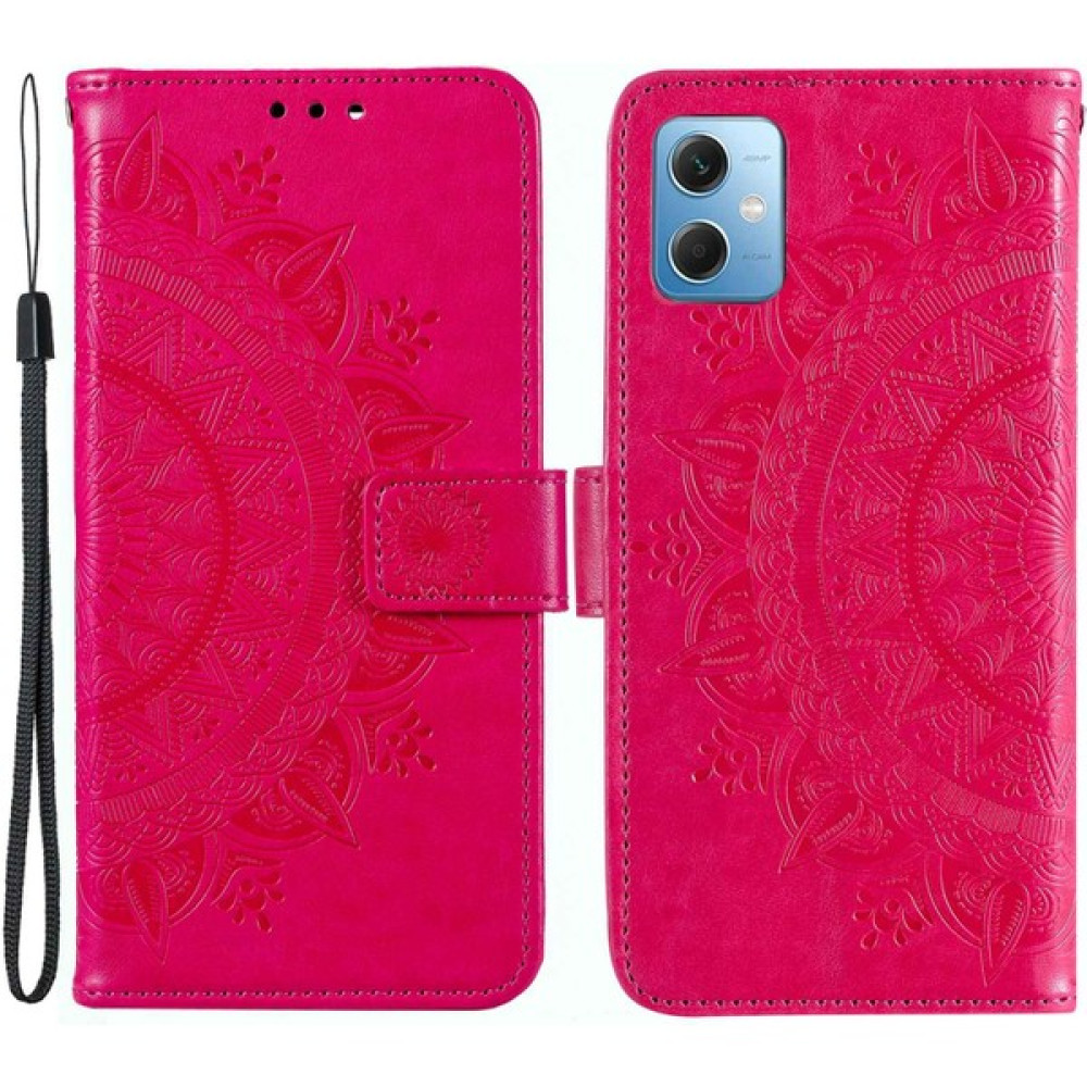 4U Sky Xiaomi Redmi Için Not 12 5g (Hindistan)/not 12 5g (Çin)/poco X5 5g Manyetik Toka Cep Telefonu Kapağı Mandala Çiçek Baskılı Pu Deri Flip Stan... Cep Telefonu Kılıfı Fiyatı