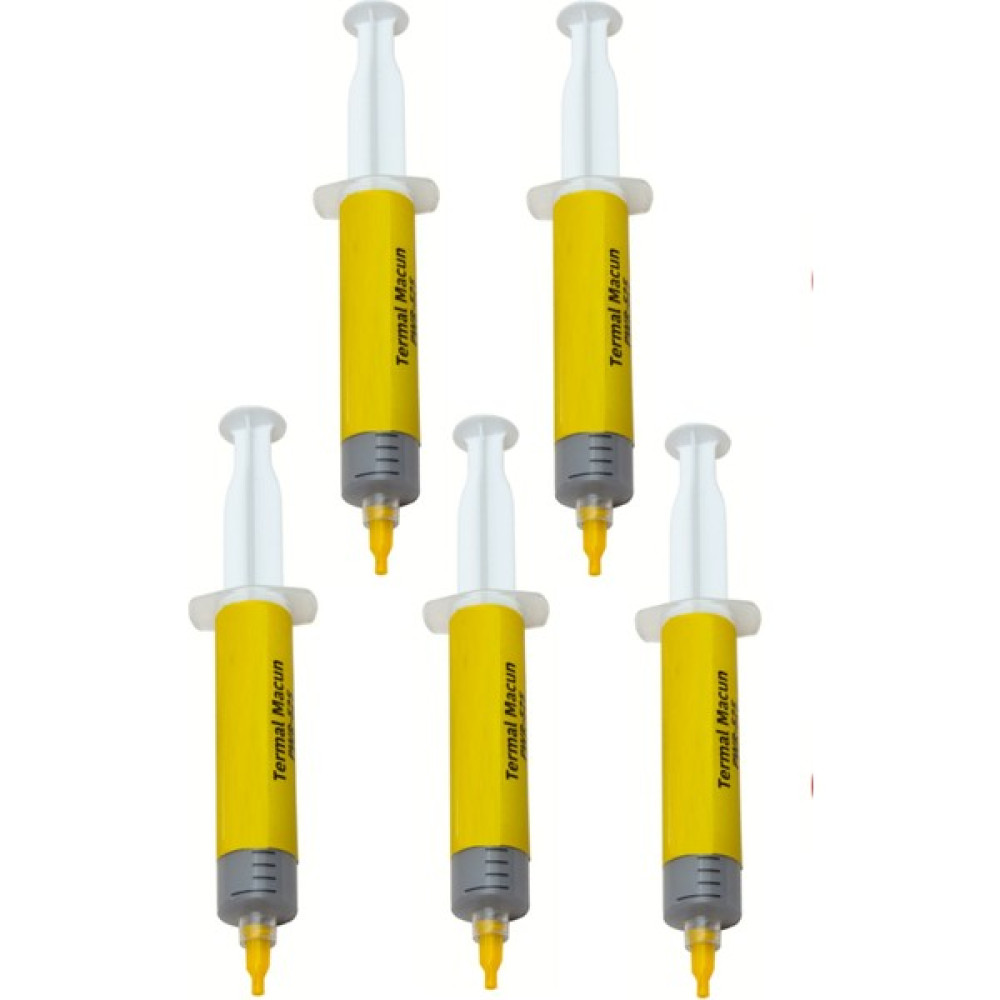 5 Adet 25 Gram Gri Şrınga Tip Termal Macunu Işlemci Cpu VGA Yonga Radyatör Pastası Isı Iletkeni - 5 ADET (125 GR) Soğutucular Fiyatı