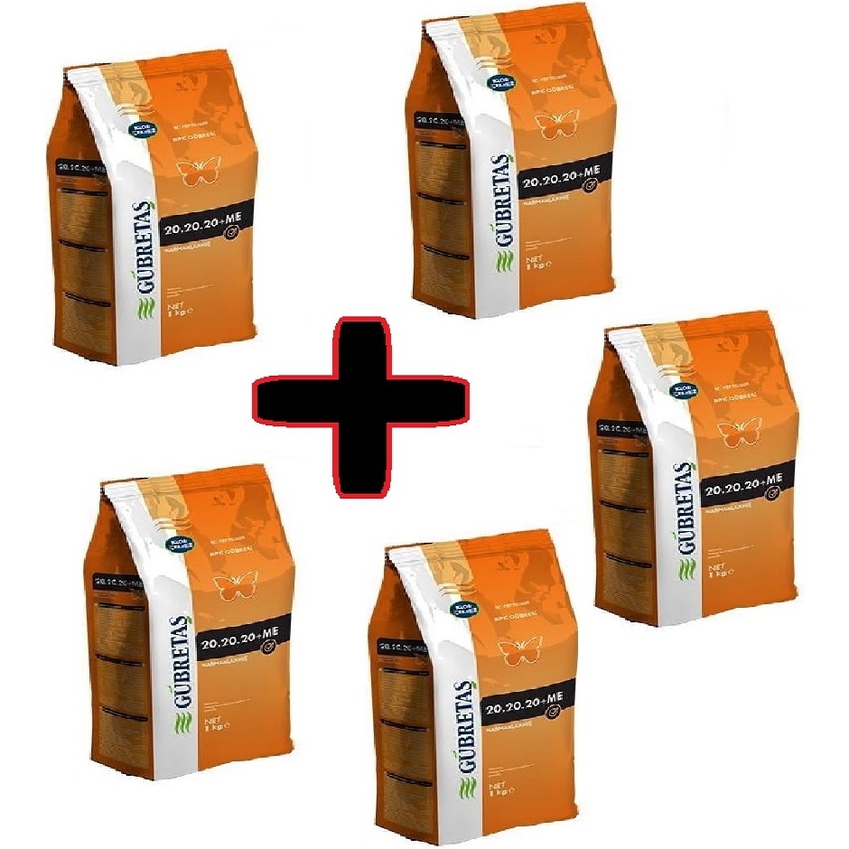 5 Adet Gübretaş 20.20.20+ME NPK Gübresi 1 Kg, Orijinal Paket Gübre Fiyatı