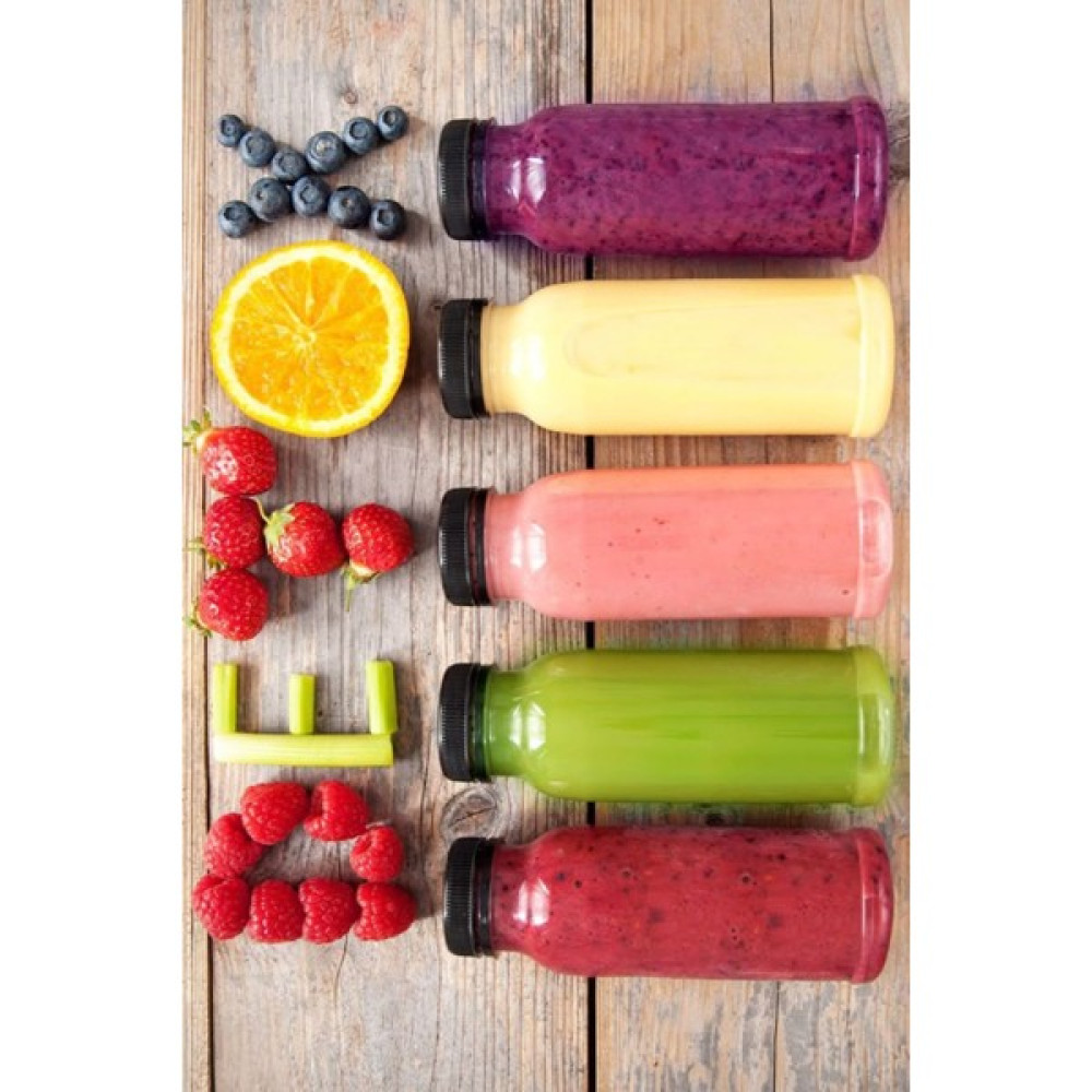 5 Adet Smoothie Detoks Şişesi Şeffaf Plastik Sızdırmaz Kapak Köşeli Meyve Suyu Şişesi 250 ml Suluk Fiyatı