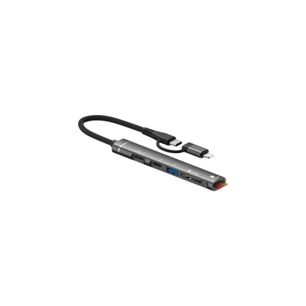 5 In 1 Lightning Type C Hub USB Ios Sd Tf Kart Çevirici Dönüştürücü Macbook Tablet Telefon Uyumlu Bilgisayar Çevirici ve Adaptörü Fiyatı