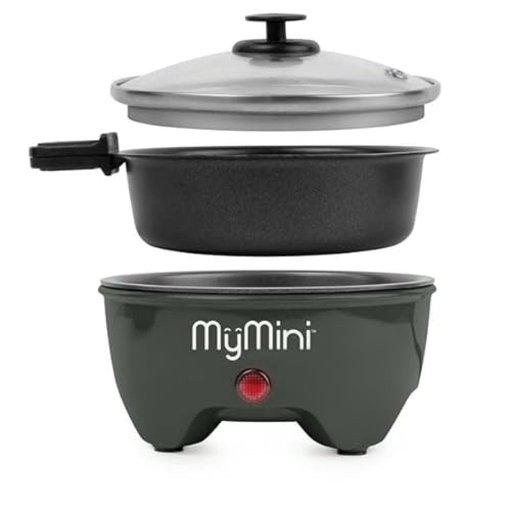 5-inch Noodle Cooker & Skillet Electric Hot Pot, Blackberry (3.7" x 5.25", 1.25 Lb), INDICATOR LIGHTS, COMPACT AND LIGHTWEIGHT