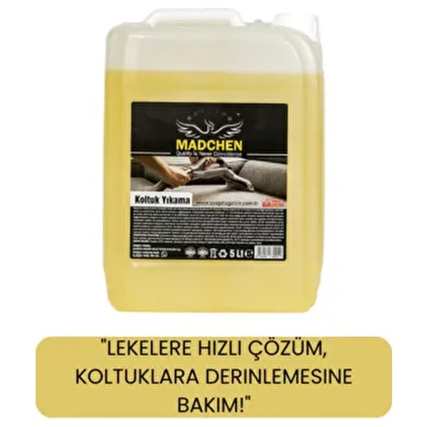 5 Lt Madchen Koltuk Yıkama Deterjanı Köpüksüz Formül ile Hızlı Kuruma ve Leke Çıkarma Koltuk Fiyatı