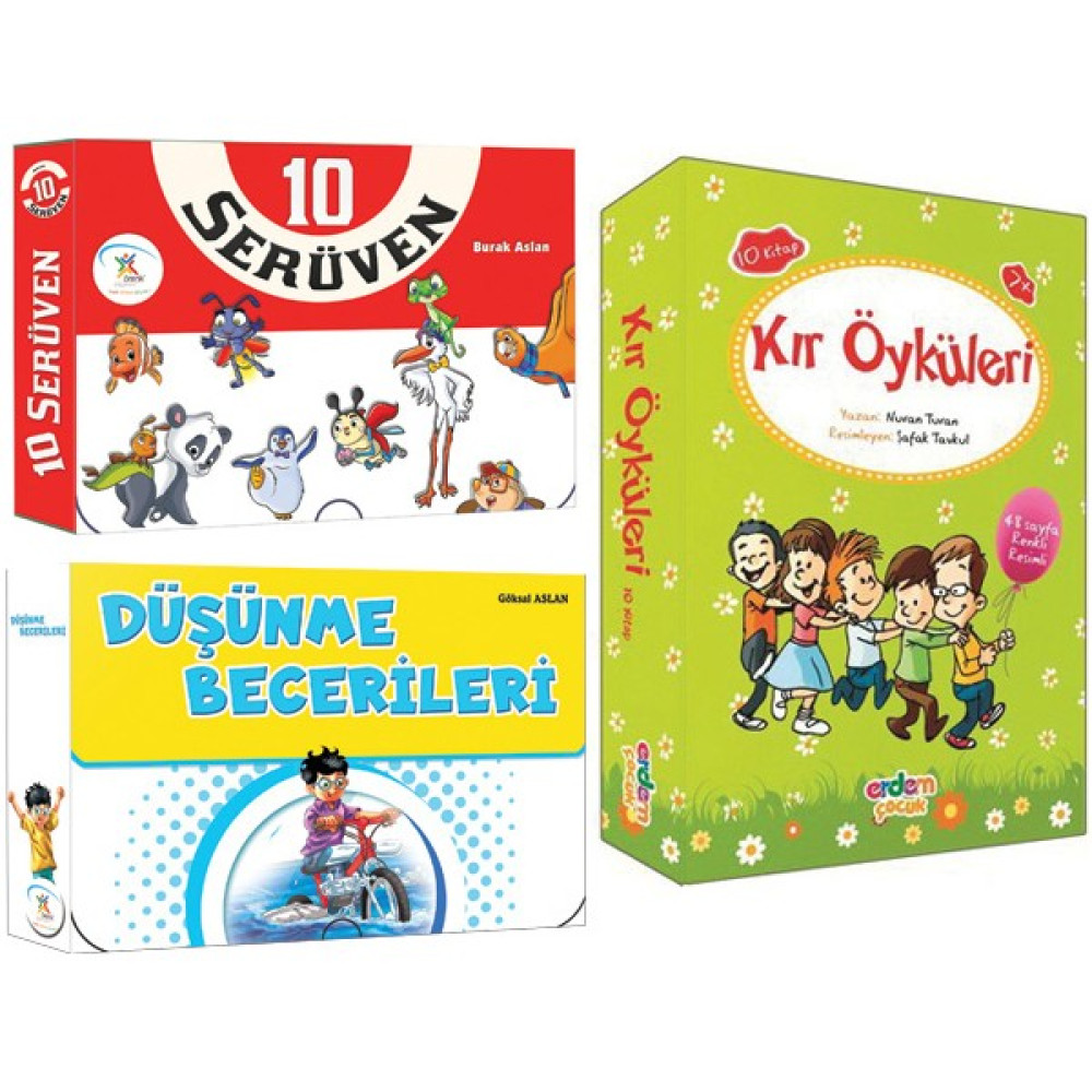 5 Renk Yayınevi 2. Sınıf Tarkan'ın Düşünme Becerileri-10 Serüven Hikaye Seti-Erdem Yayınları Kır Öyküleri Hikaye Seti Çocuk Öykü Fiyatı