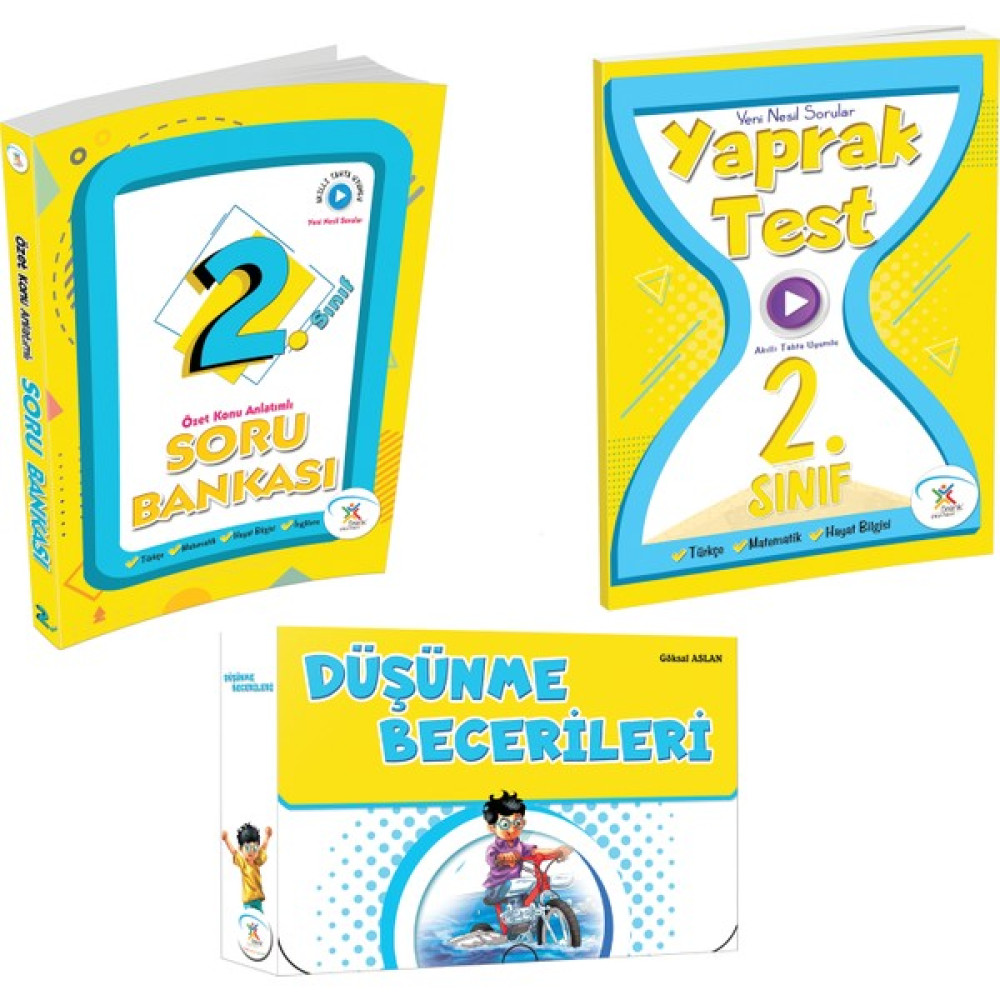 5 Renk Yayınevi 2. Sınıf Üçlü Set (Soru Bankası ve Yaprak Test Tarkan'ın Düşünme Becerileri Hikâye Seti) Çocuk Öykü Fiyatı