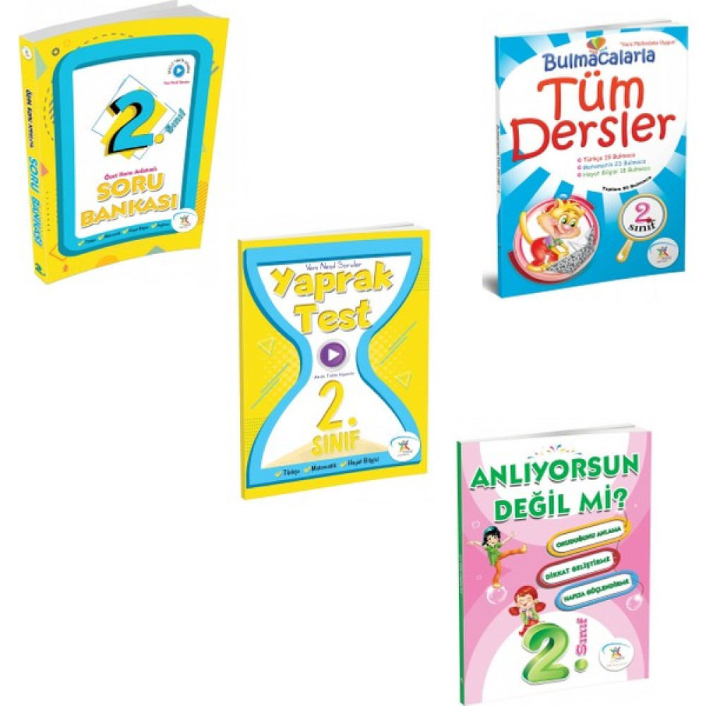 5 Renk Yayınları 5 Renk 2. Sınıf Tüm Dersler Soru Bankası + Yaprak Test + Bulmaca + Anlıyorsun Değil Mi4 Kitap Tüm Dersler Fiyatı