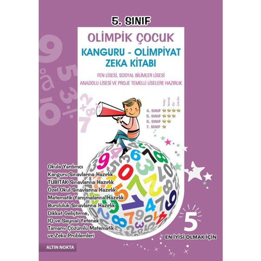 5. Sınıf Olimpik Çocuk Kanguru - Olimpiyat Zeka Kitabı Tamamı Çözümlü Ders Sınav Kitapları Fiyatı