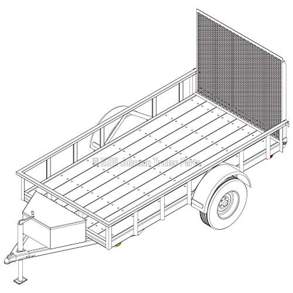 5′ x 10′ Utility Trailer Plans – 3,500 lb Capacity | Trailer Blueprints Model U60-120-35J