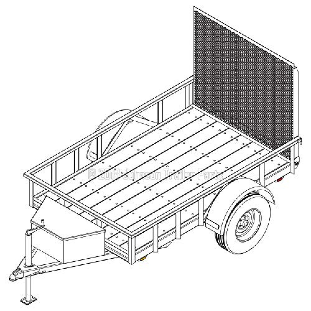 5′ x 8′ Utility Trailer Plans – 3,500 lb Capacity | Trailer Blueprints Model U60-96-35J