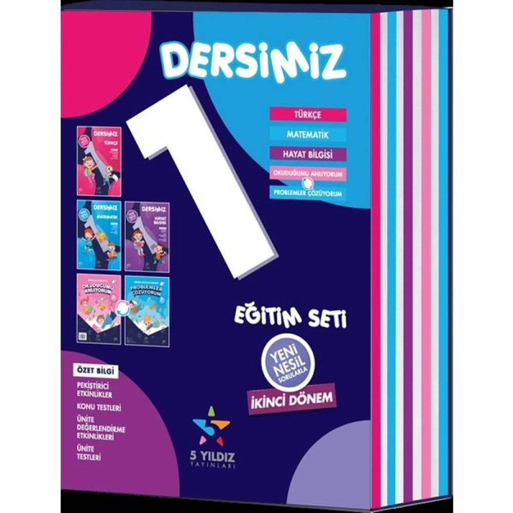 5 Yıldız Yayınları 1.sınıf 2.dönem Tüm Dersler Seti Kaynak Kitapları Fiyatı