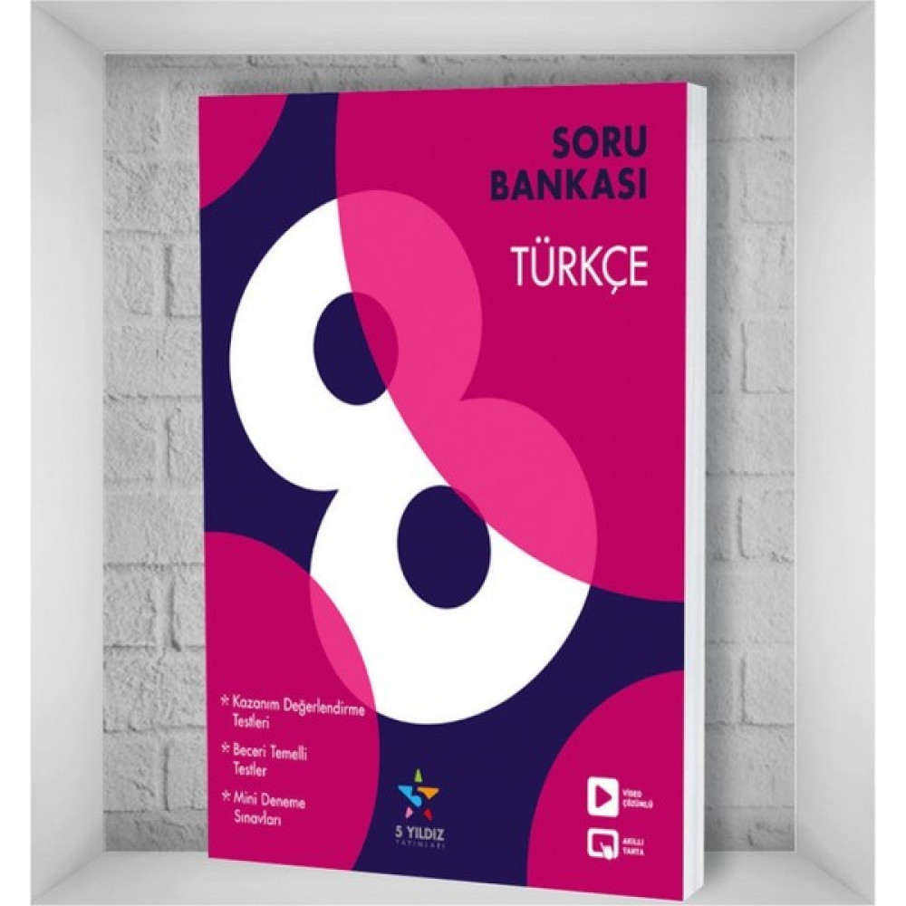 5 Yıldız Yayınları 8. Sınıf Türkçe Soru Bankası Ders Sınav Kitapları Fiyatı
