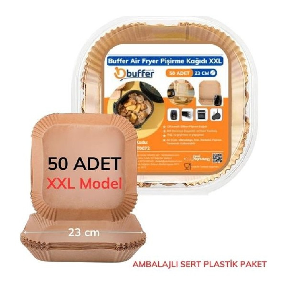 50 Adet Air Fryer Pişirme Kağıdı Tek Kullanımlık 23 cm Kare Pişirme Kağıdı Xxl Oto Boyaları Fiyatı