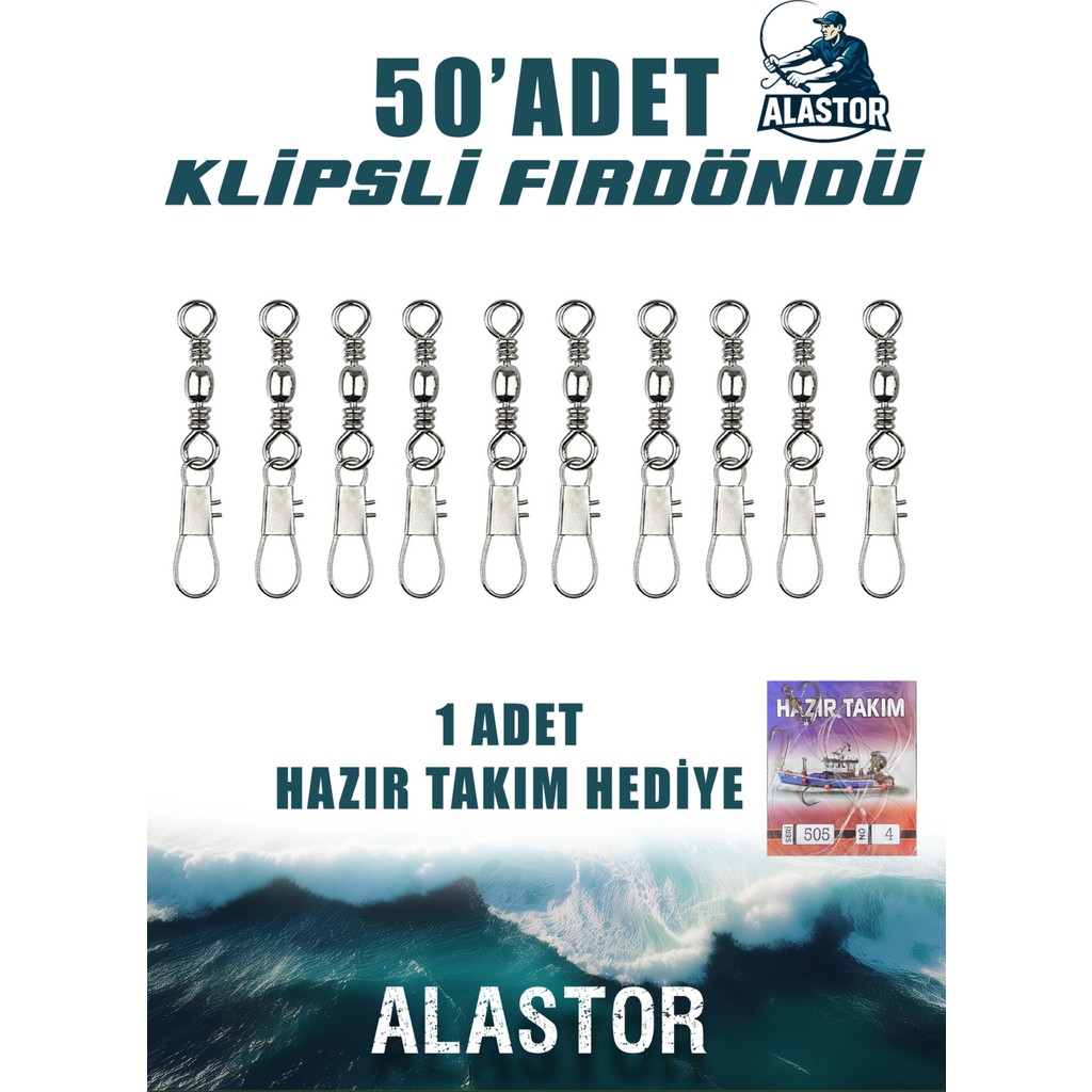 50 Adet Klipsli Fırdöndü Olta Için Fırdöndü Karbon Çelik Diğer Fiyatı