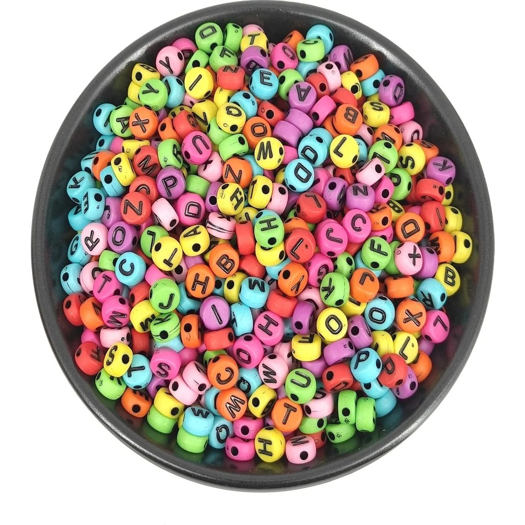 50 gr Harf Boncuk 4x7mm Karışık Renkli Harf Boncuk (50 gr ~375 Adet) Diğer Fiyatı