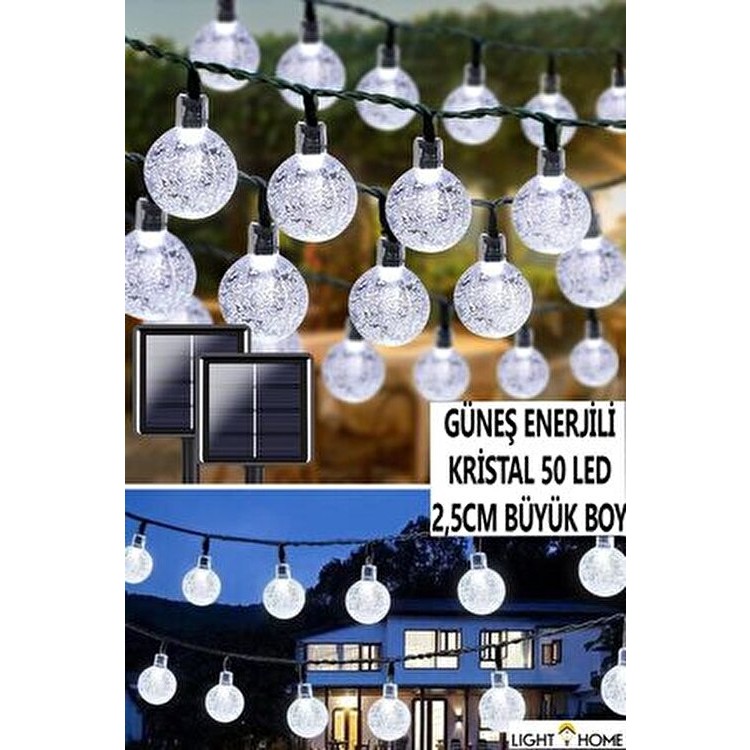 50 Ledli Kristal Beyaz 7m LED Yılbaşı Çam Ağaç Süsü 50 LED Kristal Beyaz Renk Süs Paketi Diğer Fiyatı
