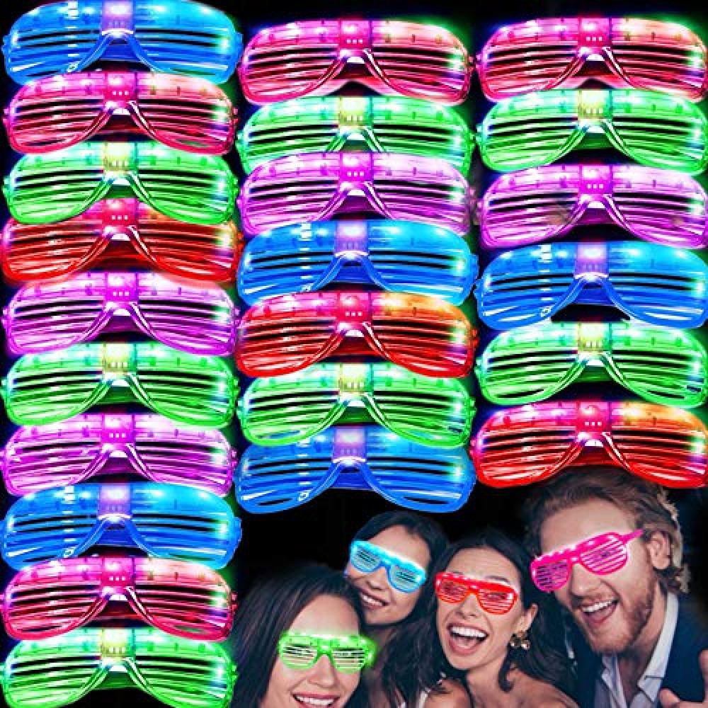 50 Pack Glow Sticks Glasses Bulk Party Pack,LED Glasses,Light Up Glasses,Easter Glow In The Dark Party Supplies, Neon Glasses, Party Sunglasses Carnival Birthday Wedding Concert Party Favors