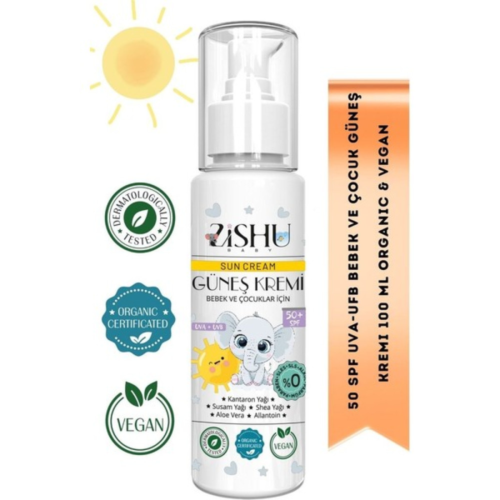 50 Spf Yüksek Koruma Bebek ve Cocuk Güneş Kremi 100 ml - Turuncu - 0 - 4 Yaş Bebek Şampuanı Fiyatı
