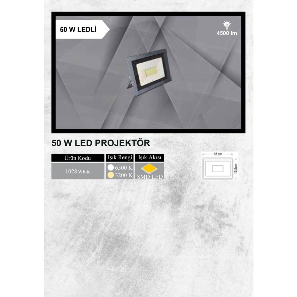 50 W Led Projektör Projeksiyon Fiyatı