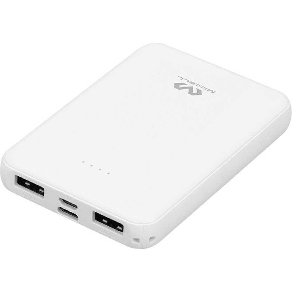 5000 Mah Powerbank Çift Usb Çıkışlı Type-c Ve Micro-usb Girişli Taşınabilir Güç Kaynağı - Beyaz Cep Telefonu Aksesuarı Fiyatı