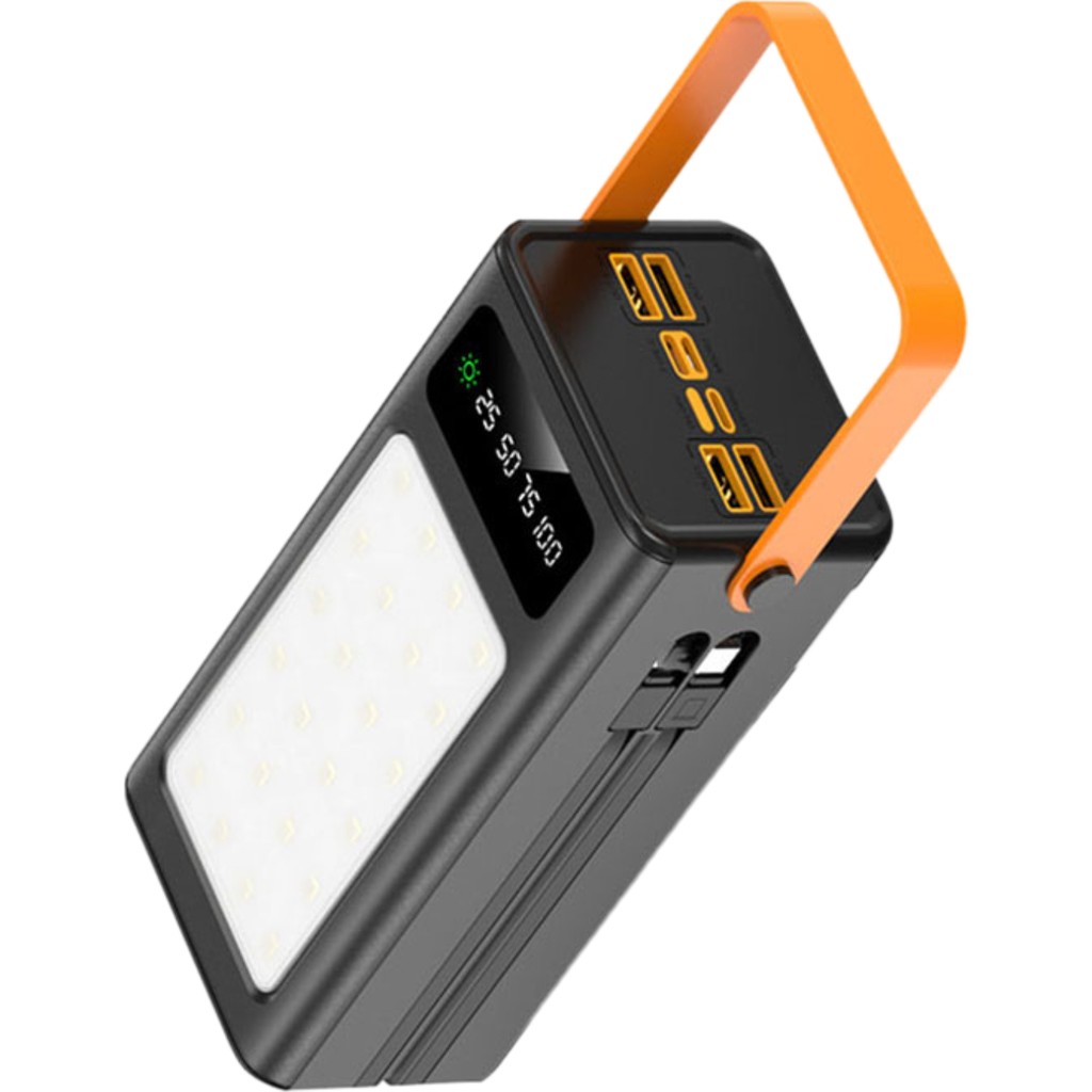 50.000 Mah Solar Powerbank | Güneş Enerjili Taşınabilir Şarj Cihazı | 4 USB Çıkışlı & LED Işıklı - Siyah Taşınabilir Şarj Cihazı - Powerbank Fiyatı
