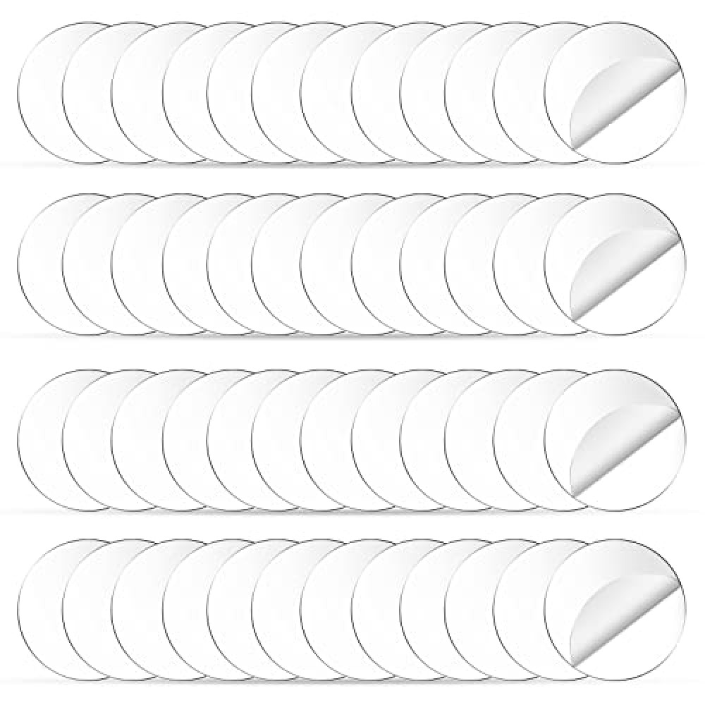 50pcs Transparent Acrylic Sheet Circle,1.5 inch, Gartful 0.12" Thick Plexiglass Discs Panel, Clear Plastic Round Blank Board For Picture Frame, Table Signs, Art Crafts, DIY Ornament