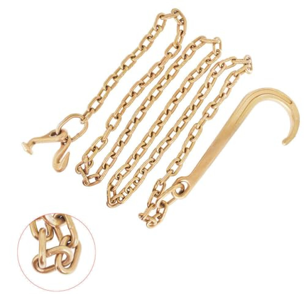 5/16 x 10 FT Tow Chain 15" J Hook Mini J Hook Recovery Wrecker Axle Grade 70 US