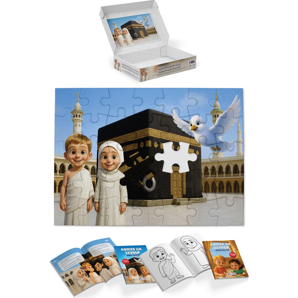 54 Parça Kabe Mescidi Haram Jigsaw Yapboz Puzzle Islami Dini Çocuk Eğitici Öğretici Oyun Seti Anne Bebek Oyuncak Fiyatı