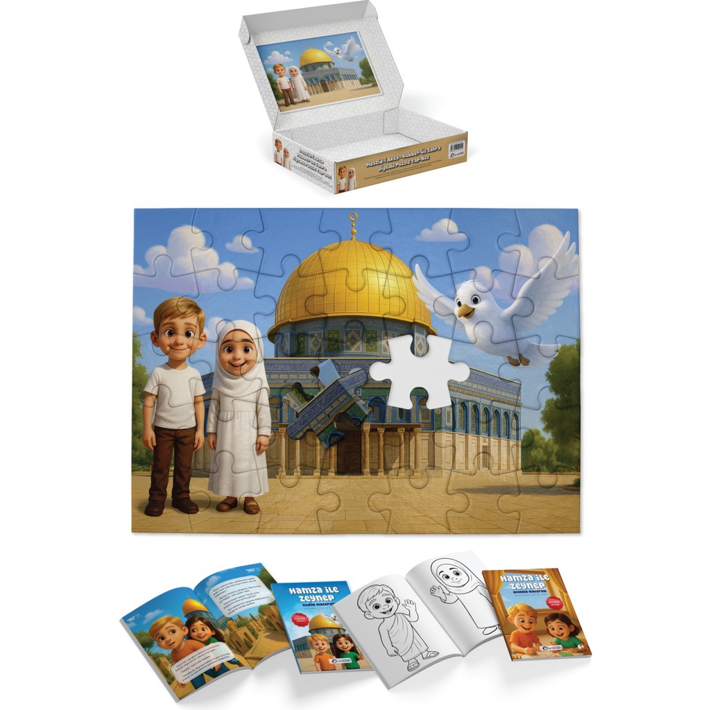 54 Parça Kubbetüs Sahra Mescidi Aksa Yapboz Puzzle Islami Dini Çocuk Eğitici Öğretici Oyun Seti Anne Bebek Oyuncak Fiyatı