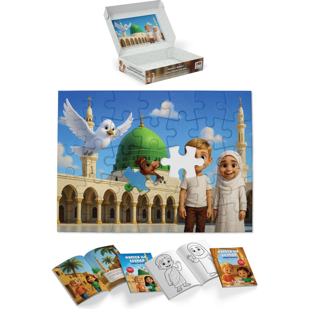54 Parça Medine Mescidi Nebevi Jigsaw Yapboz Puzzle Islami Dini Çocuk Eğitici Öğretici Oyun Seti Anne Bebek Oyuncak Fiyatı