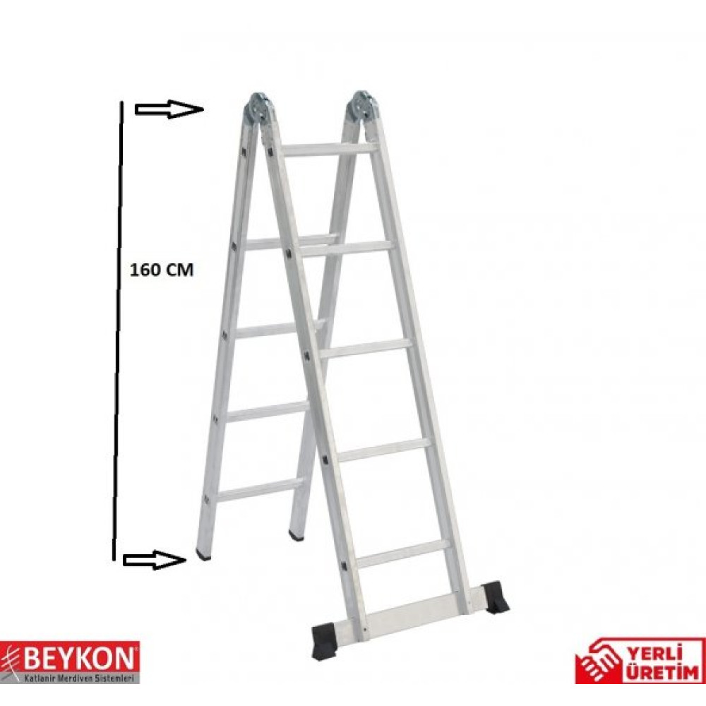 5+5 Basamaklı Alumınyum Katlanabılır Merdıven Nalburiye & Hırdavat Fiyatı