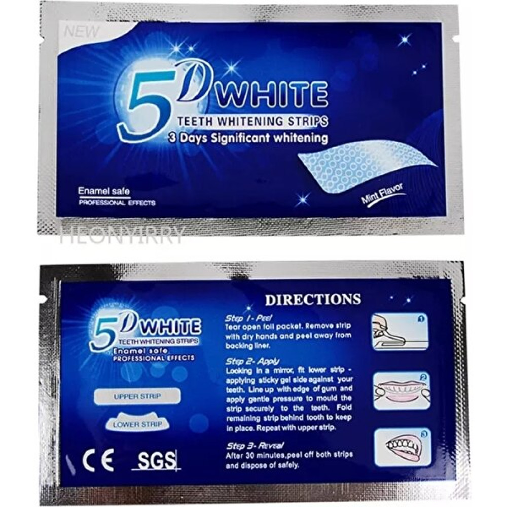 5d Whıte Diş Beyazlatma Şeritleri 8 Adet+1 Adet Jel Beyazlatma Kalemi Diş Beyazlatıcılar Fiyatı