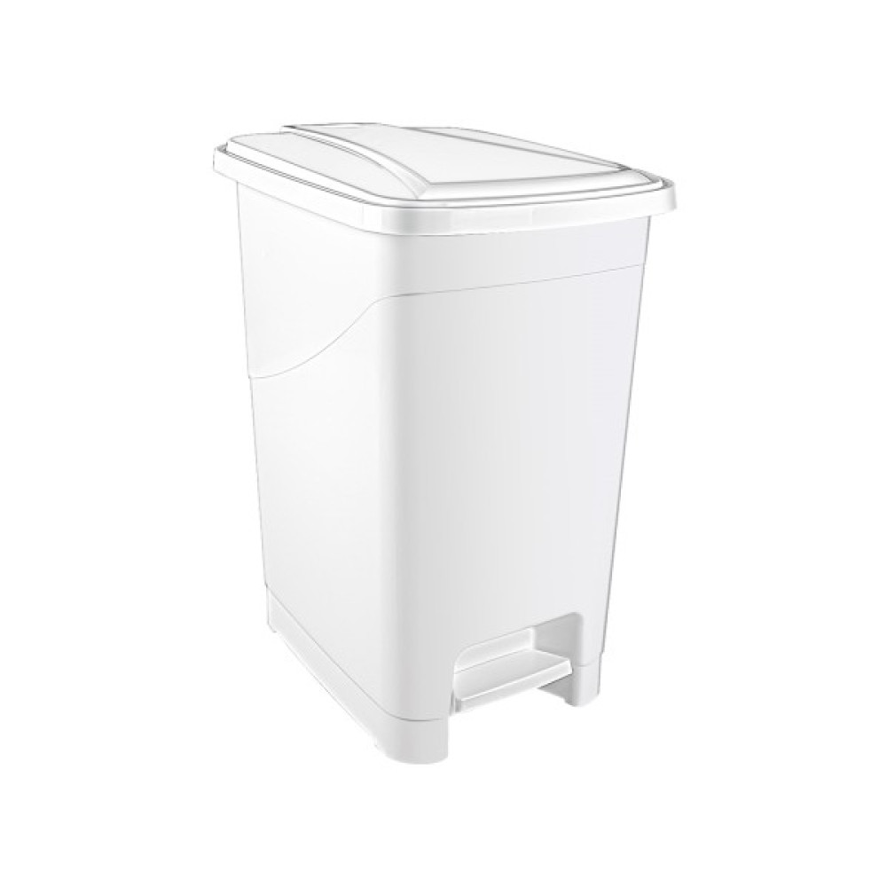 5DM 15 Lt Slim Pedallı Plastik Çöp Kovası Beyaz Renkli Çöp Kovaları Fiyatı