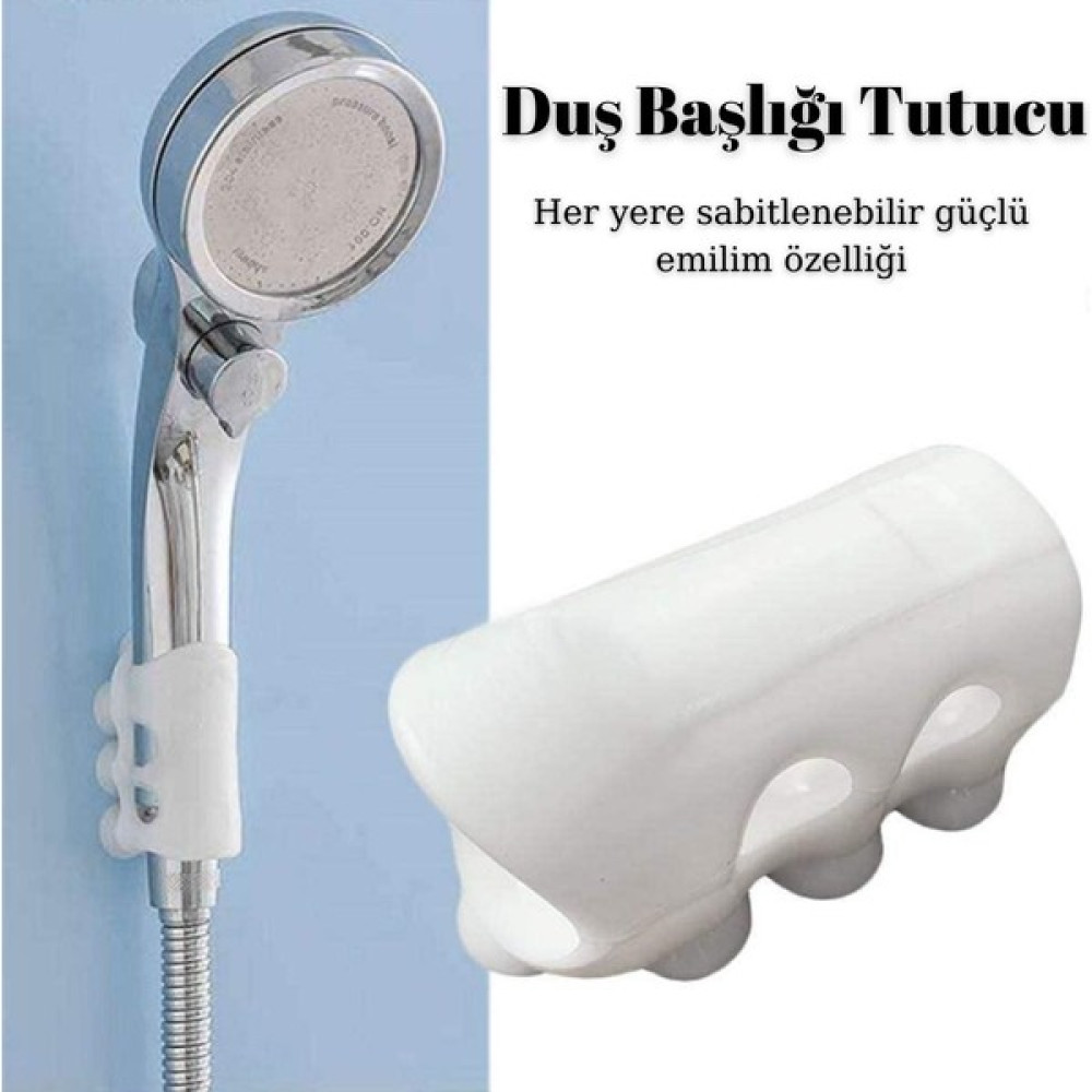 5DM Su Geçirmeyen Dayanıklı Kancalı Banyo Duş Başlığı Askı Tutucu Silikon Güçlü Vantuz Vakum Aparatı - Renkli Duş Başlığı Fiyatı