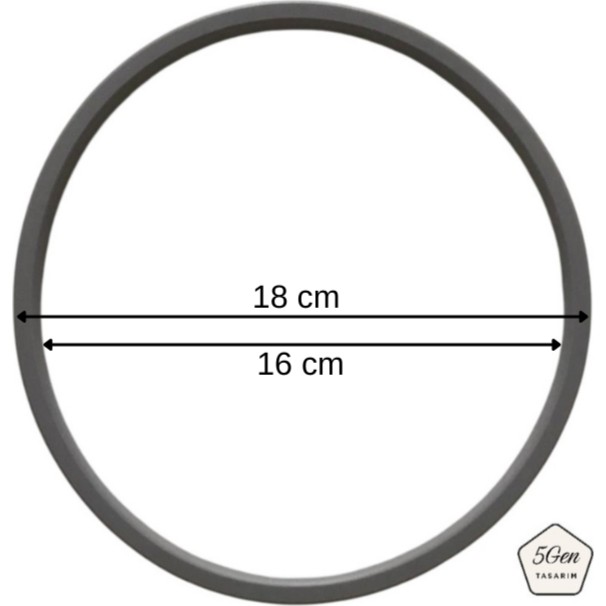5Gen Tasarım Taç Baby Düdüklü Tencere Lastiği Uyumlu 18 cm Silikon Conta Acar easy touch düdüklü uyumlu Isıya Dayanımlı 2,5 - 3,5 Litre Tencere / Tava Setleri Fiyatı