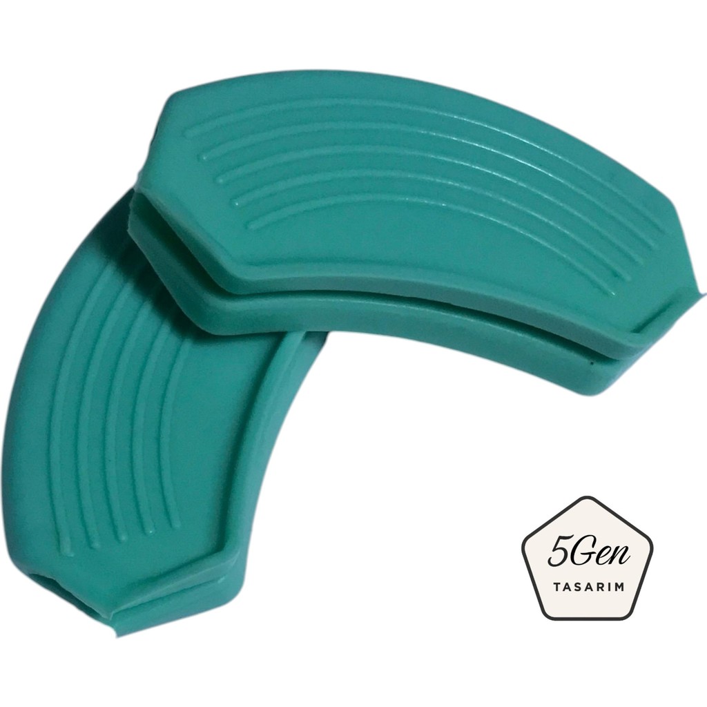 5Gen Tasarım Tava ve Tencereler Için Uyumlu Isıya Dayanıklı Silikon Tutacak Set (1 set 2 adettir) - Mint Tencere / Tava Setleri Fiyatı