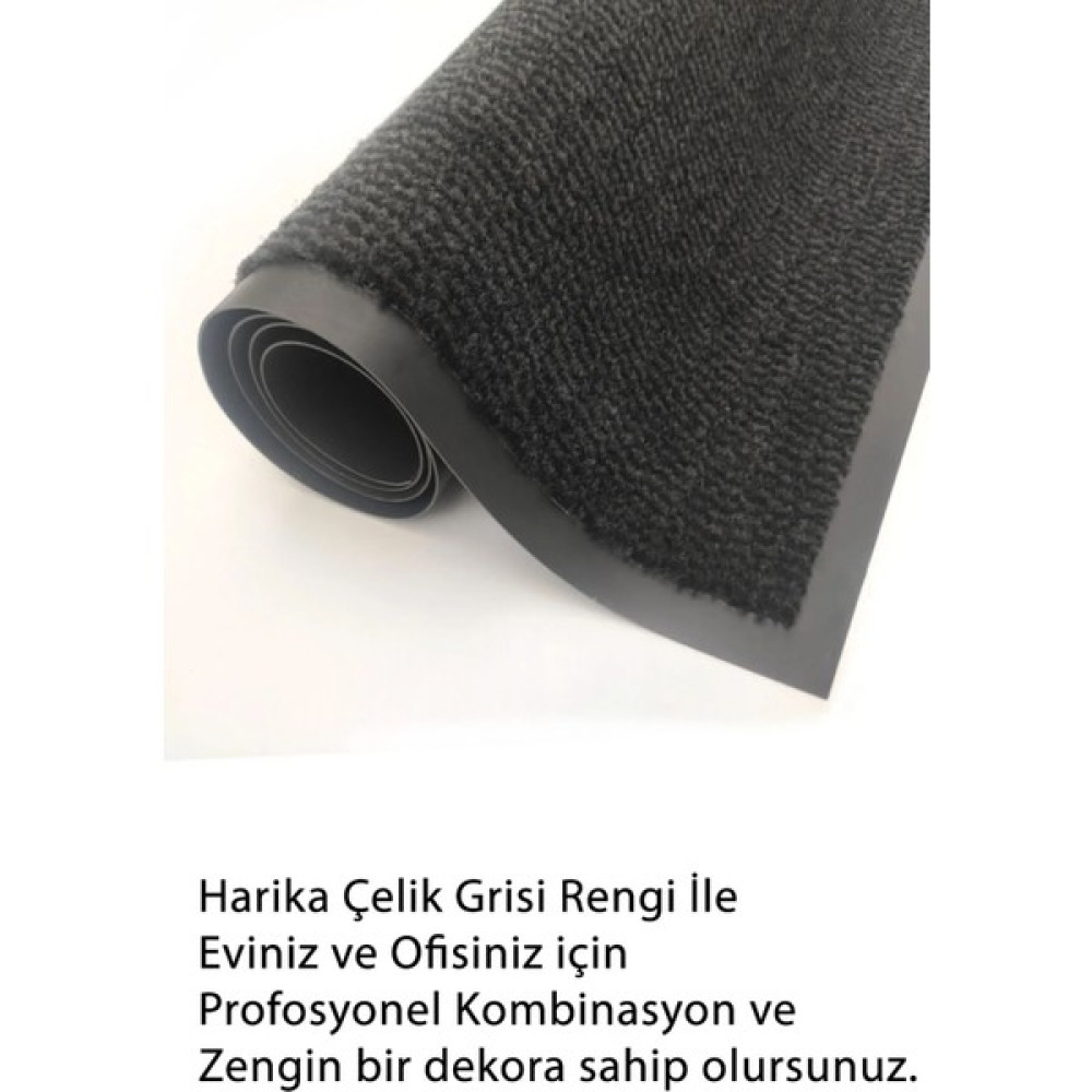 5N Ambalaj Kapı Önü Paspası Ofis, Ev, Apartman Için Gri Renk Dekoratif Nem Tutma Özellikli - 60 x 90 cm Paspas Fiyatı