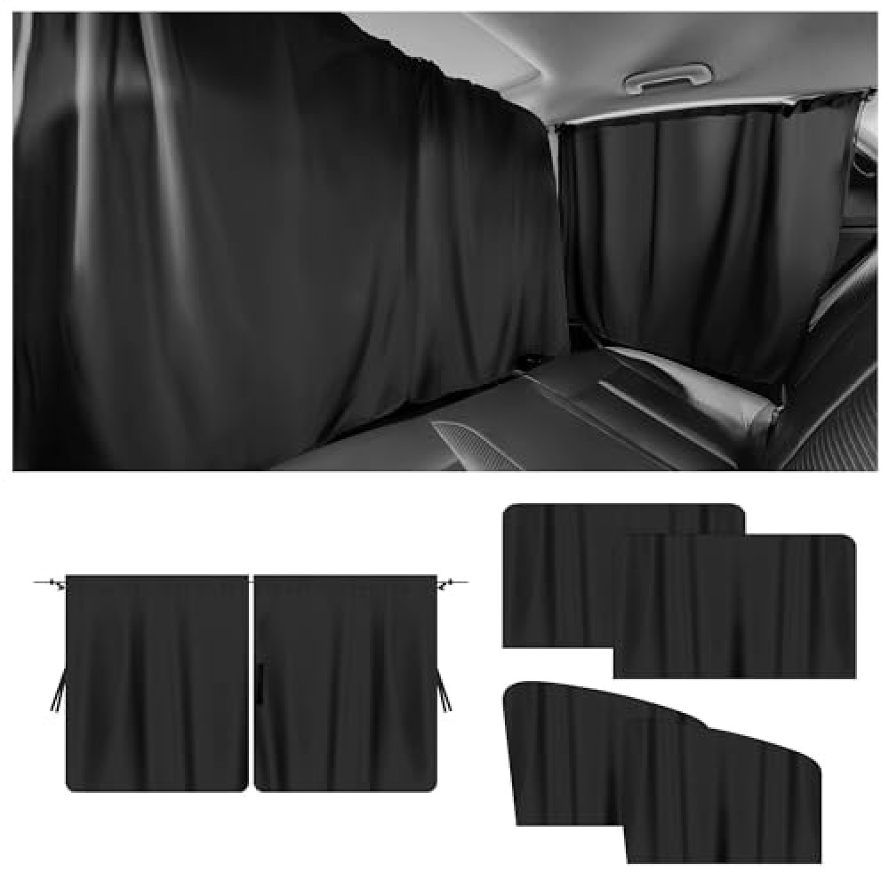 5PCS Car Window Shades Kit,Car Privacy Window Cover for Light Blocking and Privacy,Universal Car Sunshade for Baby Car Accessories Interior for Sleeping Traveling Camping (5PCS)