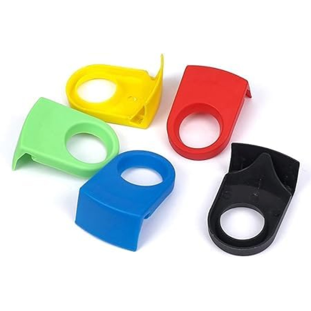 5Pcs Random Colors Beer Snap Plastic Drinking Clips Bottle Buckle Application: Bar Mini Beer Bottle Holder Clips Wine Cocktail Goblet Glass Birthday Wedding Party Holders and Dispensers