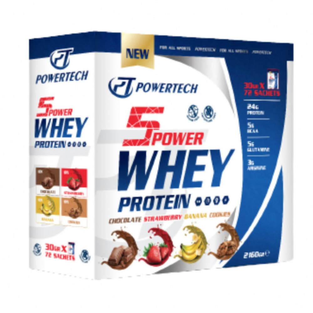 5Power Whey Protein Tozu 30 Gr X 72 Sase 4 Mıx - Hızlı Ucretsız Kargo Protein Tozları Fiyatı