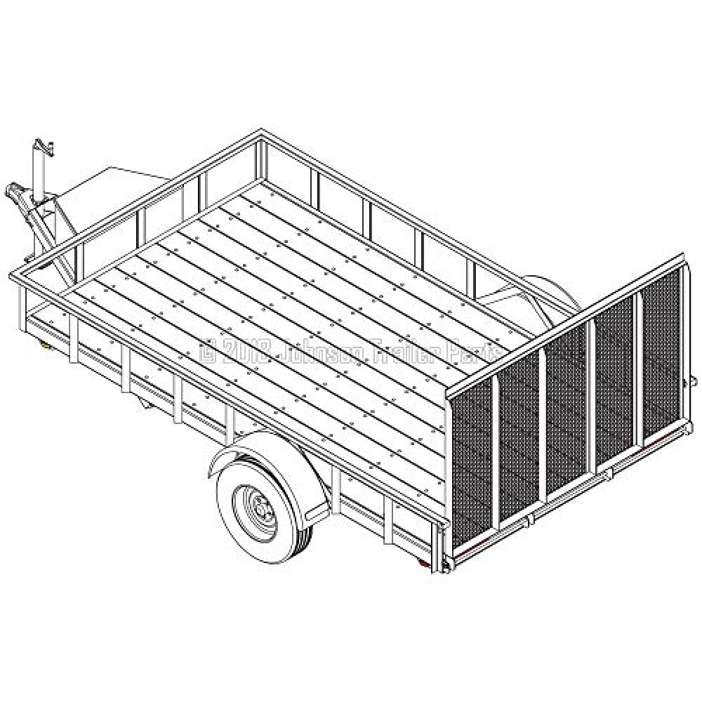 6′ 10" x 12′ Utility Trailer Plans – 3,500 lb Capacity | Trailer Blueprints Model U82-144-35J
