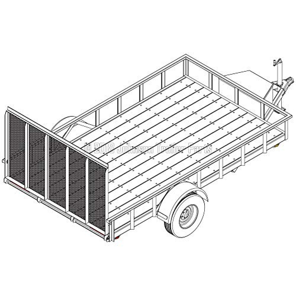 6′ 10" x 12′ Utility Trailer Plans – 5,200 lb Capacity | Trailer Blueprints Model U82-144-52J