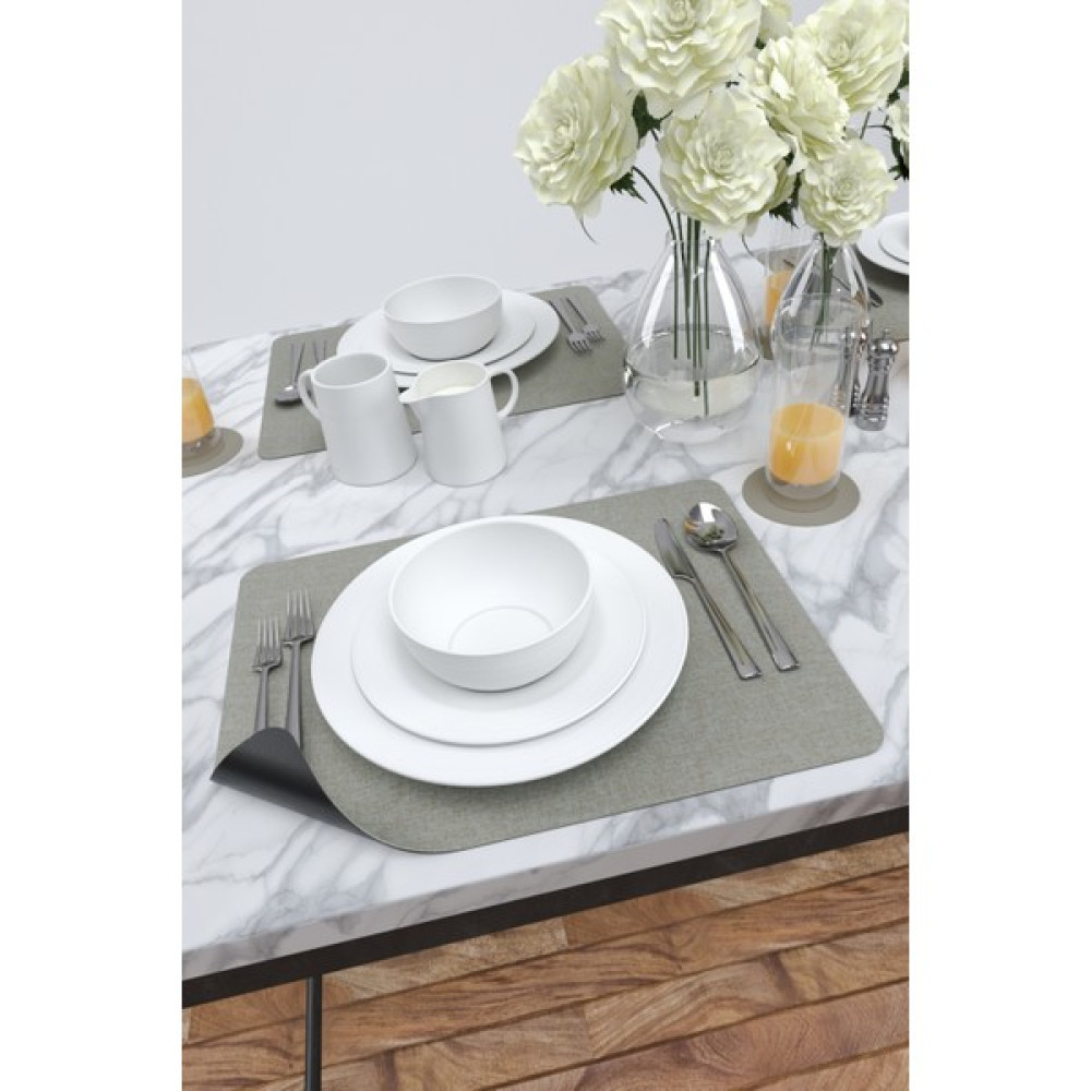 6 Kişilik Kum Beji Supla 12 Parça Deri Servis Altlığı Runner Ve Amerikan Servis 6'lı Supla Takımı - 32 x 43 cm Amerikan Servis Fiyatı