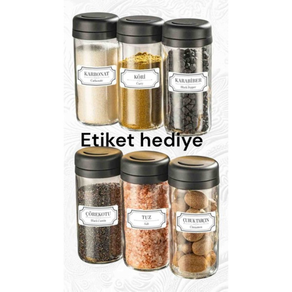 6 Lı Tuzluk Biberlik Baharatlık cam Baharat Setleri & Baharatlıklar Fiyatı