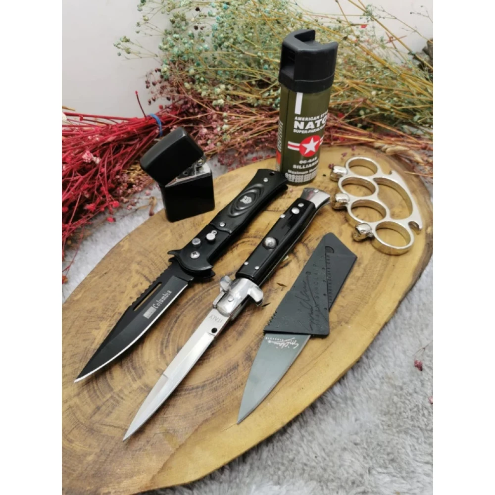 6 Parca İtalyan Set Kamp & Outdoor Kelebek Çakı Fiyatı