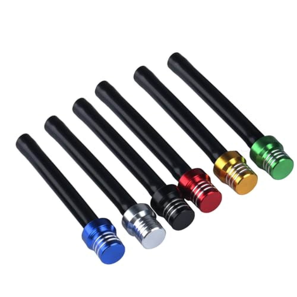6 pcs Motorcycle Breather Hose Gas Fuel Tank Cap Vent, Motorcycle Gas Cap Vent Hose Tube, Aluminum Universal Breathing Tube Fits All Off-Road Motorcycles ATVs, Fits Pit Dirt Bike