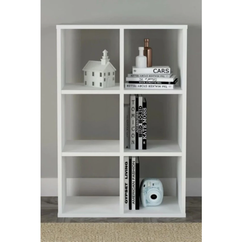 6 Raflı Bölmeli Mdf Large Kitaplık Kitaplık Fiyatı